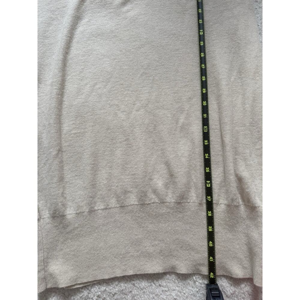 FREE PEOPLE Dana Cashmere Wool Luxe Ivory Beige Slit Polo Midi Sweater Dress S - Picture 11 of 12